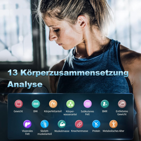 Waga łazienkowa LEPULSE CS20M DO 180KG szklana aplikacja 13w1 Waga łazienkowa LEPULSE CS20M DO 180KG szklana aplikacja 13w1