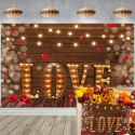 Tło fotograficzne do zdjęć walentynkowe miłość LOVE 210x150cm DREWNO Tło fotograficzne do zdjęć walentynkowe miłość LOVE 210x150cm DREWNO