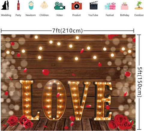 Tło fotograficzne do zdjęć walentynkowe miłość LOVE 210x150cm DREWNO Tło fotograficzne do zdjęć walentynkowe miłość LOVE 210x150cm DREWNO