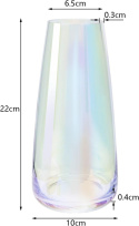 Wazon szklany 22cm flakon na kwiaty susz trawę pampasową dekoracyjny Wazon szklany 22cm flakon na kwiaty susz trawę pampasową dekoracyjny
