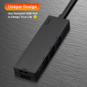 Hub USB 4w1 TSUPY Adapter USB 3.0 kolor czarny