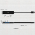 Hub USB 5w1 TSUPY Adapter USB 3.0 SD kolor czarny