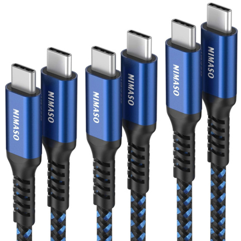 Kabel USB C do USB C NIMASO 3szt 0,3M+1M+2M 60W szybkie ładowanie 480 mb/s