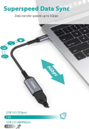 Adapter USB C na USB 3.1 2szt Nimaso 20cm 5 Gb/s kolor czarny i srebrny