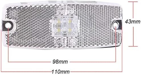 Lampa obrysowa LED obrysówka BIAŁA POZYCYJNA PRZÓD 2szt + śrubki Lampa obrysowa LED obrysówka BIAŁA POZYCYJNA PRZÓD 2szt + śrubki