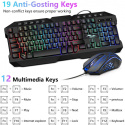 Zestaw BAKTH K10 RGB klawiatura gamingowa mysz USB