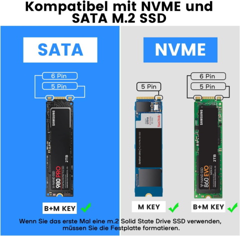 OBUDOWA ADAPTER DYSKU SSD kartridż Airusam M.2 NVME USB-C 3.1 OBUDOWA ADAPTER DYSKU SSD kartridż Airusam M.2 NVME USB-C 3.1