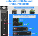 OBUDOWA ADAPTER DYSKU SSD kartridż Airusam M.2 NVME USB-C 3.1 OBUDOWA ADAPTER DYSKU SSD kartridż Airusam M.2 NVME USB-C 3.1