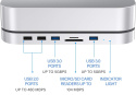 Hub USB-C Elecife z obudową dysku twardego i stojak dla Mac Mini 5 Gb/s 7w1