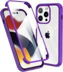 Etui 360° przód i tył iPhone 14 Pro Max ochrona na aparat fioletowy Etui 360° przód i tył iPhone 14 Pro Max ochrona na aparat fioletowy