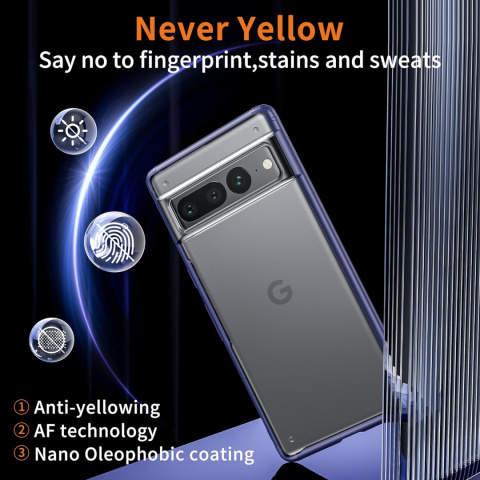 Etui do Google Pixel 7 PRO gumowe obudowa mat case niebieski Etui do Google Pixel 7 PRO gumowe obudowa mat case niebieski