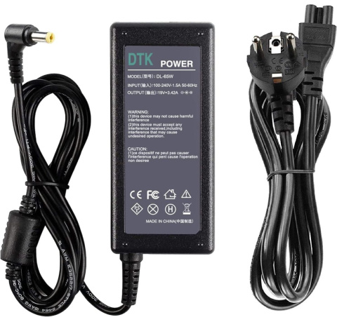 Ładowarka zasilacz sieciowy DTK DL-190342 do Acer 19V 3.42A 65W 5,5x1,7 mm Ładowarka zasilacz sieciowy DTK DL-190342 do Acer 19V 3.42A 65W 5,5x1,7 mm