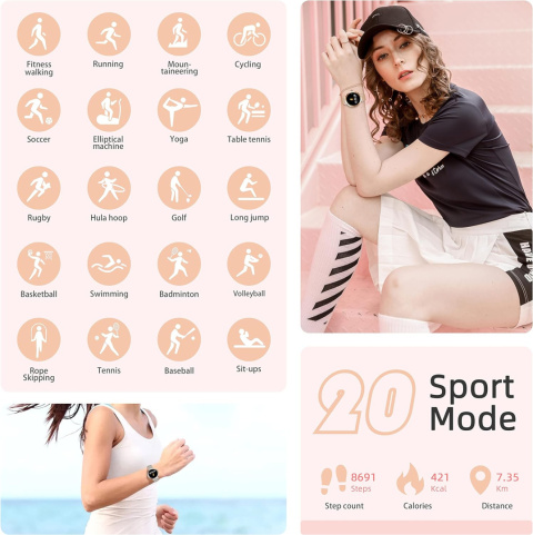 SMARTWATCH INTELIGENTNY ZEGAREK DAMSKI NY22 WODOODPORNY FITNESS SPORTOWY SMARTWATCH INTELIGENTNY ZEGAREK DAMSKI NY22 WODOODPORNY FITNESS SPORTOWY