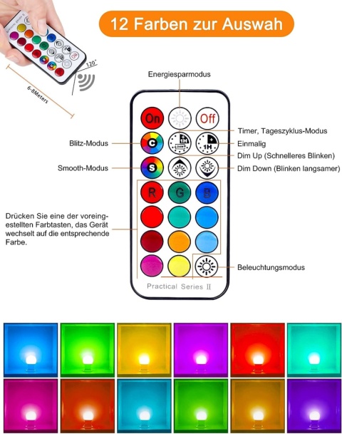 Żarówka LED E27 10W RGBW oświetlenie żarówki + pilot 2szt ciepły biały
