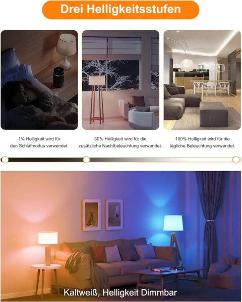 Żarówka LED E27 10W RGBW oświetlenie żarówki + pilot 2szt ciepły biały