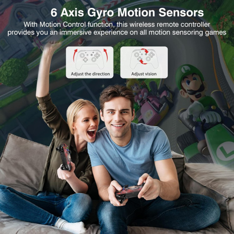 Kontroler Bezprzewodowy EasySMX Bluetooth PC Switch 600mAh wielokolorwy Kontroler Bezprzewodowy EasySMX Bluetooth PC Switch 600mAh wielokolorwy