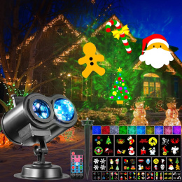 Projektor świąteczny laserowy RGBW 20 wzorów ogród oświetlenie domu