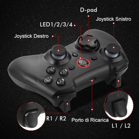 Kontroler Bezprzewodowy GamePad podwójne wibracje EasySMX PC PS3 Android Kontroler Bezprzewodowy GamePad podwójne wibracje EasySMX PC PS3 Android