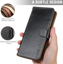 Etui z klapką skórzane na magnes portfel do Samsung Galaxy A33 5G Czarne Etui z klapką skórzane na magnes portfel do Samsung Galaxy A33 5G Czarne