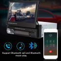 RADIO SAMOCHODOWE 1 DIN 7" BT WYSUWANY EKRAN DOTYK ANDROID AUTO CARPLAY 60W