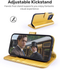 ETUI Z KLAPKĄ PORTFEL DO IPHONE 14 PRO 6,1″ złoty pokrowiec case ETUI Z KLAPKĄ PORTFEL DO IPHONE 14 PRO 6,1″ złoty pokrowiec case
