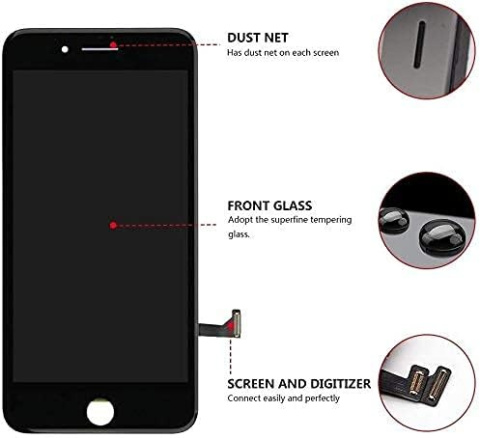 Wyświetlacz LCD ekran dotykowy zamiennik Hoonyer do iPhone 7 czarny zestaw Wyświetlacz LCD ekran dotykowy zamiennik Hoonyer do iPhone 7 czarny zestaw