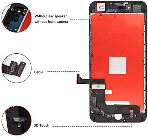 Wyświetlacz LCD ekran dotykowy zamiennik Hoonyer do iPhone 7 czarny zestaw Wyświetlacz LCD ekran dotykowy zamiennik Hoonyer do iPhone 7 czarny zestaw