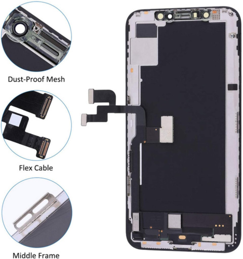Wyświetlacz LCD ekran dotykowy zamiennik Hoonyer do iPhone XS czarny zestaw Wyświetlacz LCD ekran dotykowy zamiennik Hoonyer do iPhone XS czarny zestaw