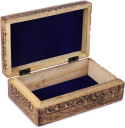 Szkatułka pudełko na biżuterię drewniana mango indyjska 20x12,5x7cm