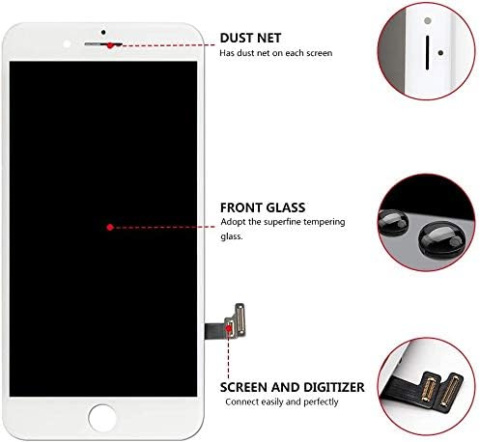 Wyświetlacz LCD ekran dotykowy zamiennik Hoonyer do iPhone 7 biały zestaw Wyświetlacz LCD ekran dotykowy zamiennik Hoonyer do iPhone 7 biały zestaw