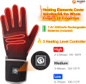Podgrzewane rękawiczki zimowe unisex SAVIOR HEAT M/L wodoodporne dotyk Podgrzewane rękawiczki zimowe unisex SAVIOR HEAT M/L wodoodporne dotyk