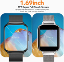 SMARTWATCH HOMMIE L12 ZEGAREK PULSOMETR WODOODPORNY ROZMOWY SPORT APLIKACJA