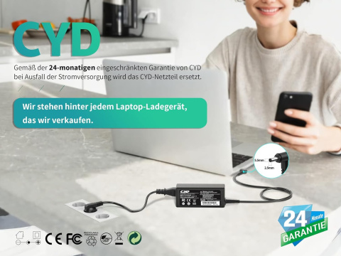 Zasilacz ładowarka do laptopa tabletu telefonu 45W USB-C 20V 2,25A + kabel Zasilacz ładowarka do laptopa tabletu telefonu 45W USB-C 20V 2,25A + kabel