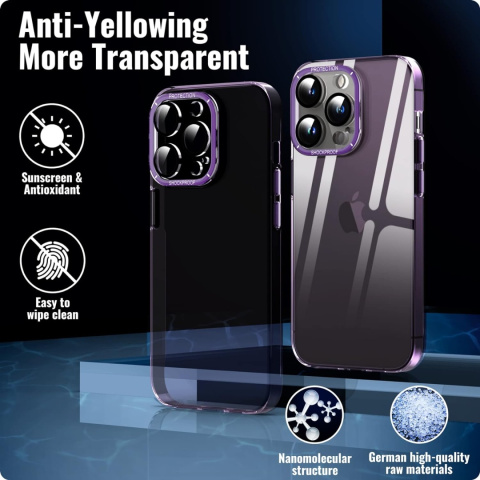Etui plecki do iPhone 14 Pro 6,1" nakładka fioletowe sztywne plexi Etui plecki do iPhone 14 Pro 6,1" nakładka fioletowe sztywne plexi