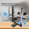 Karta sieciowa zewnętrzna Aigital 1200Mb/s dwupasmowy adapter Wi-Fi Karta sieciowa zewnętrzna Aigital 1200Mb/s dwupasmowy adapter Wi-Fi