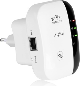 WZMACNIACZ SYGNAŁU Wi-Fi MOCNY REPEATER Aigital N300 300Mb/s 2,4 GHz