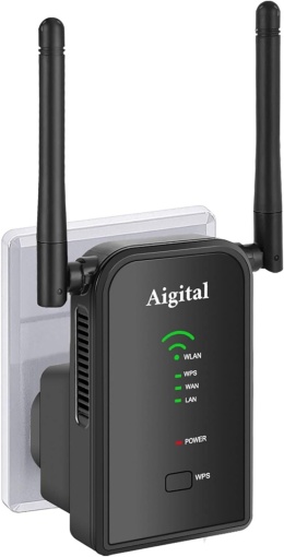 Wzmacniacz sygnału Wi-Fi 300 Mbit/s 2,4 GHz do domu port Ethernet LAN WPS