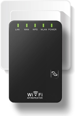 Wzmacniacz sygnału Wi-Fi Aigital 3w1 300MBPS 2,4 GHz gniazdkowy LAN WPS