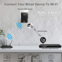 Wzmacniacz sygnału Wi-Fi Aigital 3w1 300MBPS 2,4 GHz gniazdkowy LAN WPS