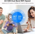 Karta sieciowa zewnętrzna Aigital 1200Mb/s dwupasmowy adapter Wi-Fi