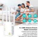 Dwuzakresowy wzmacniacz sygnału Wi-Fi AC1200 Mbit/s 5 GHz Ethernet WLAN WPS Dwuzakresowy wzmacniacz sygnału Wi-Fi AC1200 Mbit/s 5 GHz Ethernet WLAN WPS