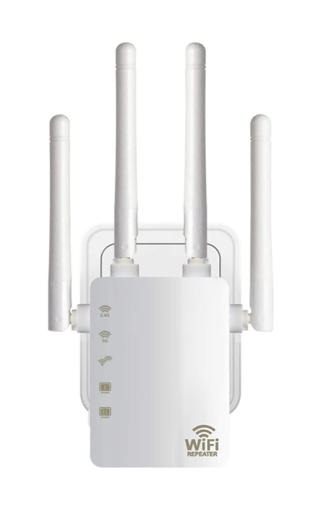 Dwuzakresowy wzmacniacz sygnału Wi-Fi AC1200 Mbit/s 5 GHz Ethernet WLAN WPS