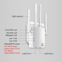 Dwuzakresowy wzmacniacz sygnału Wi-Fi AC1200 Mbit/s 5 GHz Ethernet WLAN WPS