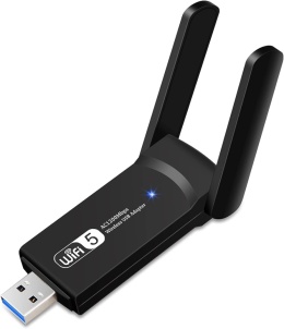 Karta sieciowa zewnętrzna USB Wodgreat 1300Mb/s dwupasmowy adapter Wi-Fi