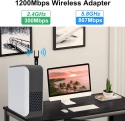 Karta sieciowa zewnętrzna USB Wodgreat 1300Mb/s dwupasmowy adapter Wi-Fi Karta sieciowa zewnętrzna USB Wodgreat 1300Mb/s dwupasmowy adapter Wi-Fi
