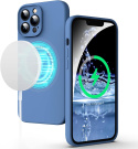 Silikonowe etui do iPhone 13Pro Max 6,7" plecki niebieski ładowanie Magsafe Silikonowe etui do iPhone 13Pro Max 6,7" plecki niebieski ładowanie Magsafe