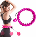 Inteligentny hula hop z obciążnikiem różowy z wypustkami odchudzające Inteligentny hula hop z obciążnikiem różowy z wypustkami odchudzające