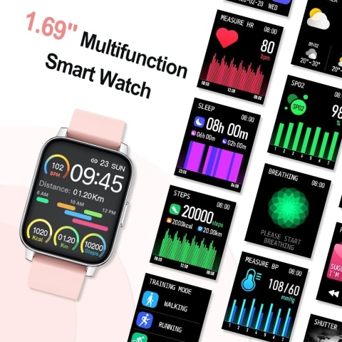 INTELIGENTNY ZEGAREK SMARTWATCH HERO BAND III 1,69"HD CIŚNIENIE SPO2 RÓŻOWY INTELIGENTNY ZEGAREK SMARTWATCH HERO BAND III 1,69"HD CIŚNIENIE SPO2 RÓŻOWY