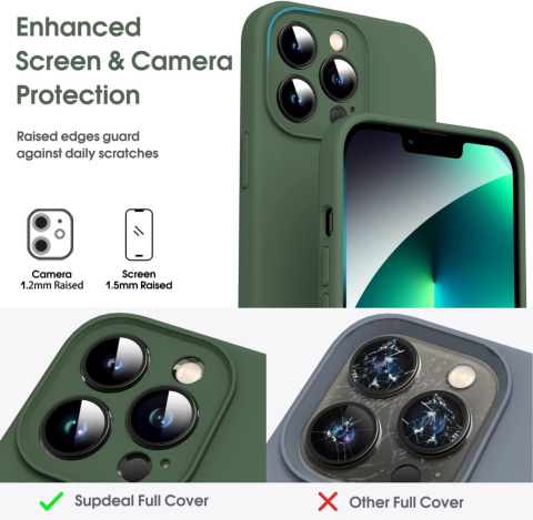 Silikonowe etui do iPhone 13 Pro Max 6,7" plecki zielone ładowanie Magsafe Silikonowe etui do iPhone 13 Pro Max 6,7" plecki zielone ładowanie Magsafe