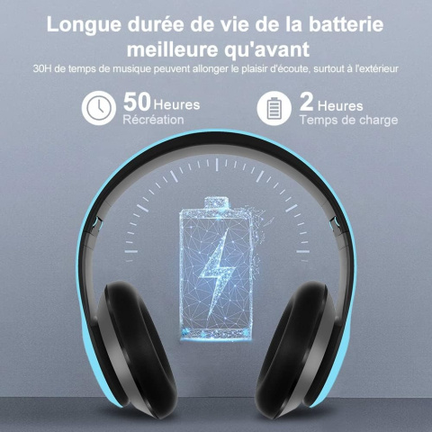 Słuchawki bezprzewodowe nauszne PRTUKYT 8S BLUETOOTH 5.0 FM niebieski Słuchawki bezprzewodowe nauszne PRTUKYT 8S BLUETOOTH 5.0 FM niebieski